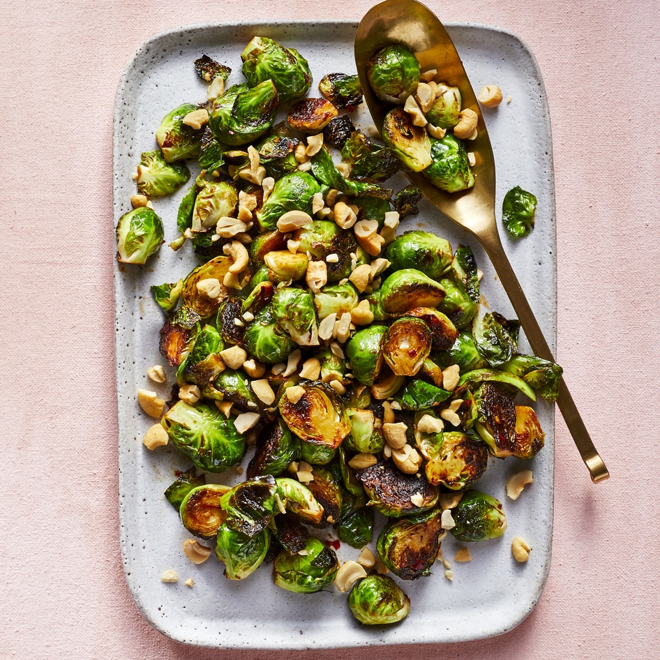 Crispy Brussels Sprouts With Tamarind and Cashews