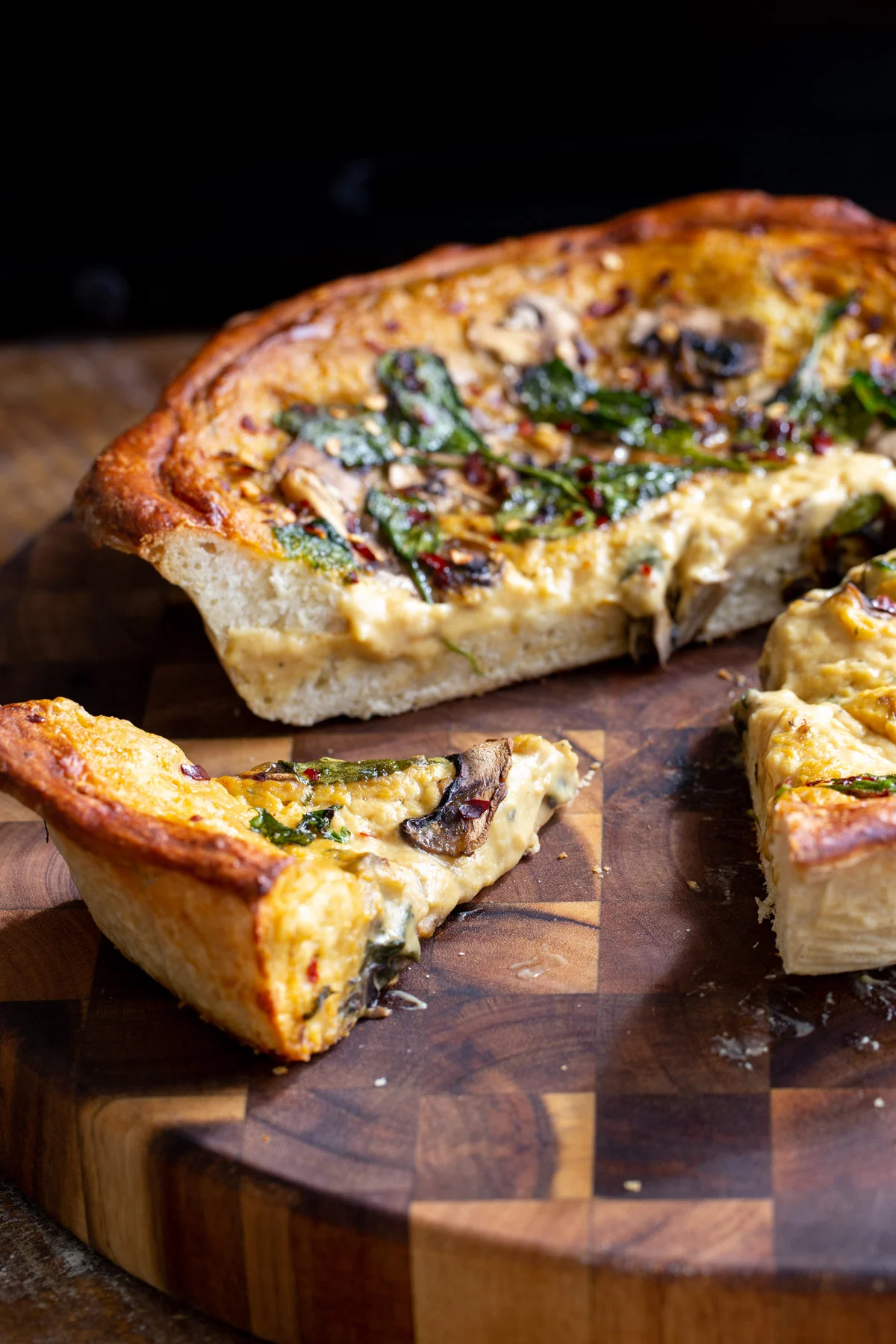 Deep Dish Cheese Pizza with Pretzel Crust