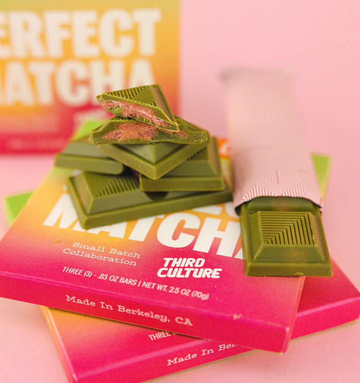 Tcho strawberry matcha chocolate bar